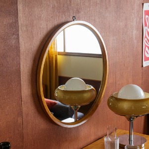 마르틴 원목 원형 거울 600