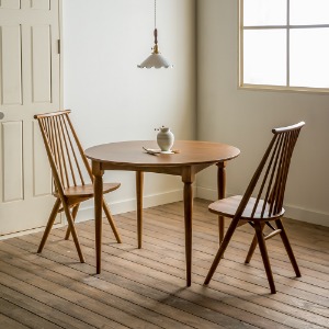 레베카 원형 원목 카페 테이블 1000 식탁세트 (의자형)